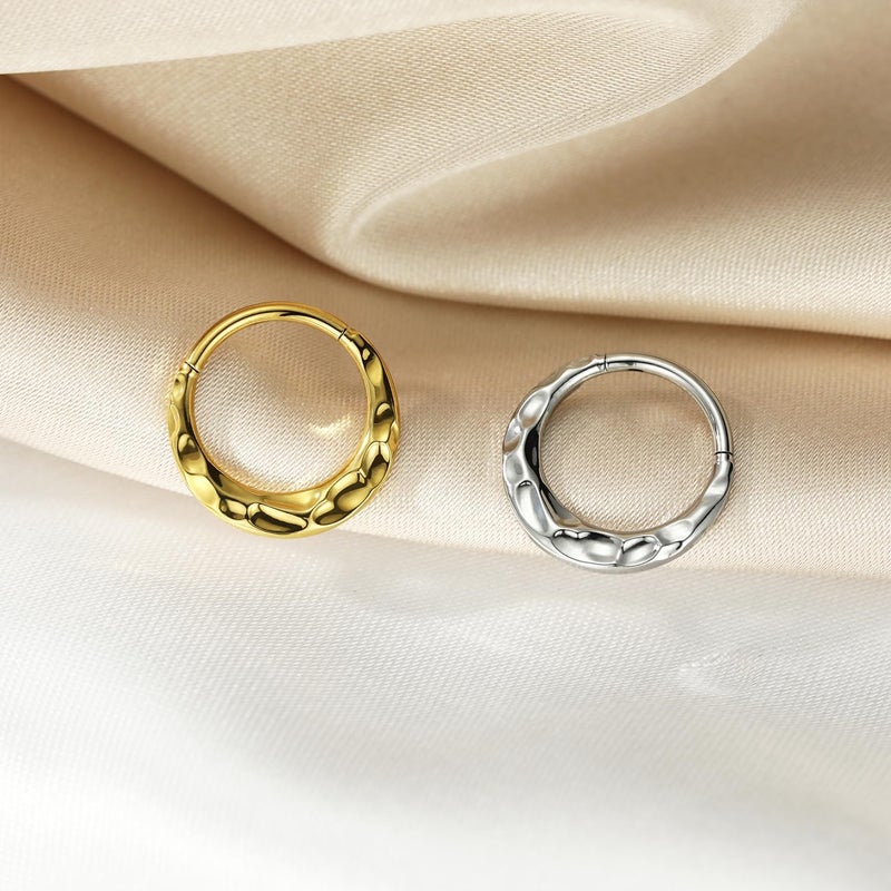 FUNLMO Store 316L Surgical Steel Septum Ring Nose Ring Hoop Hypoallergenic Daith Cartilage Conch Tragus Rook Earlobe Piercing Jewerly for Women Men - Image 4